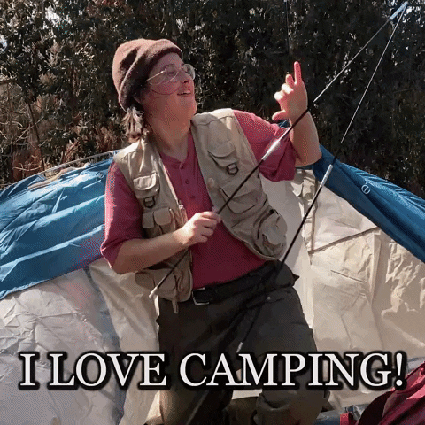 Camping Everything Is Fine GIF by Kel Cripe