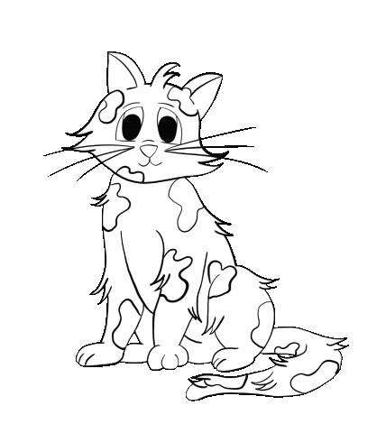 Cat Cartoon Sticker