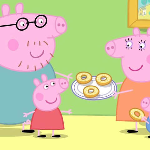Share Bagel GIF by Peppa Pig