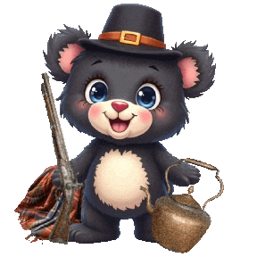 Teddy Bears Thanksgiving Sticker