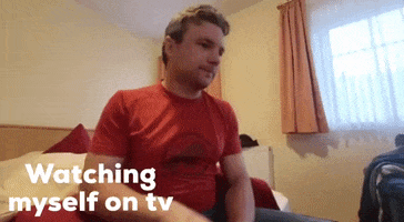Watching Myself On Tv GIF