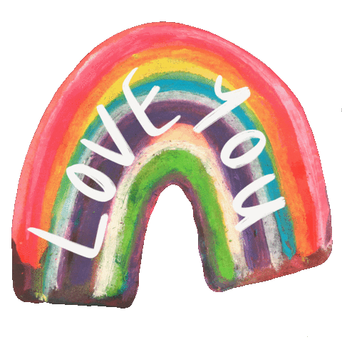 Love You Rainbow Sticker