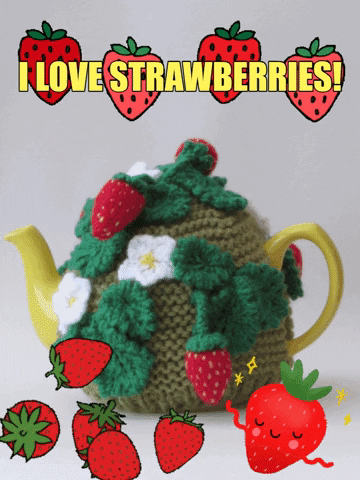 I Love Strawberry GIF by TeaCosyFolk
