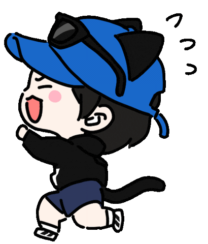 Cat Running Sticker