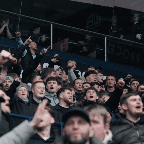 Fans Celebrations GIF by Bolton Wanderers FC