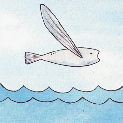 flying fish animation GIF