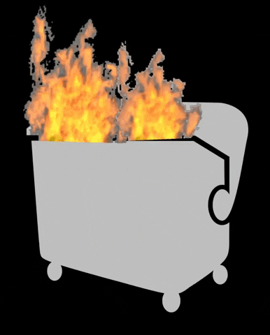 Fire Trash GIF