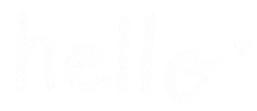 Blanc Hello Sticker