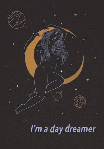 Crescent Moon Woman GIF by marissa