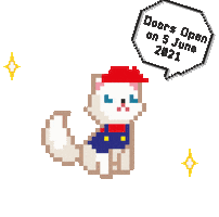 Pixel Cat Sticker by Catsmart Marketing