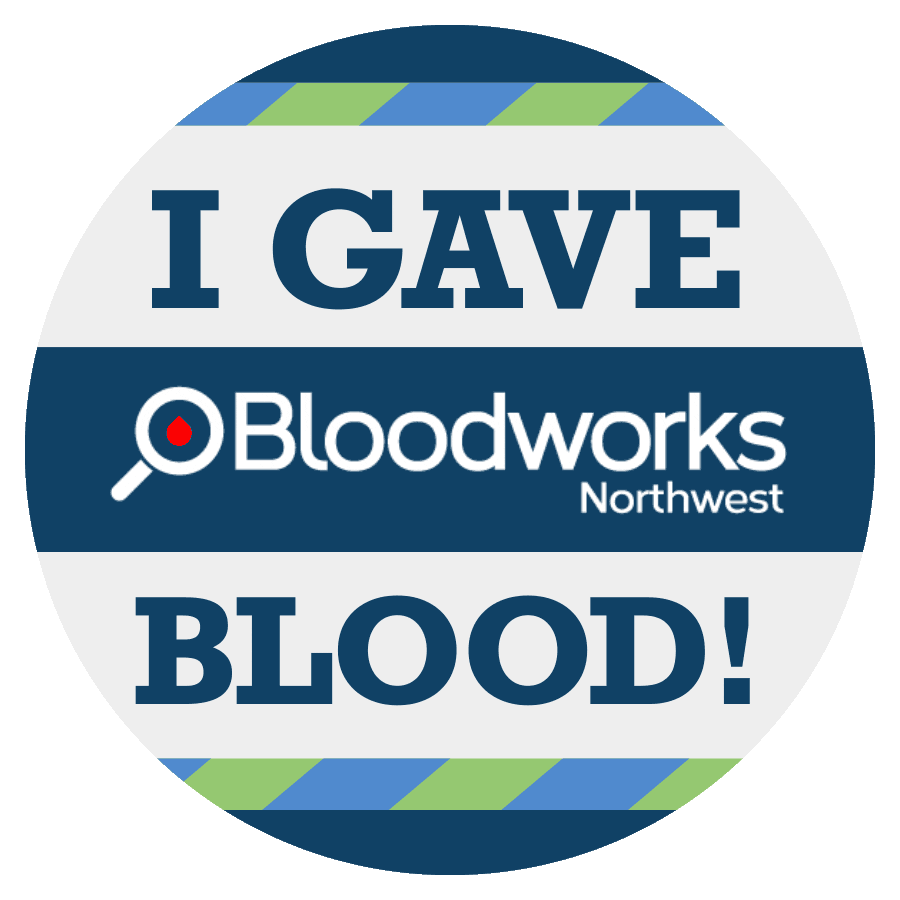 Blood Donor Sticker by Bloodworks Northwest
