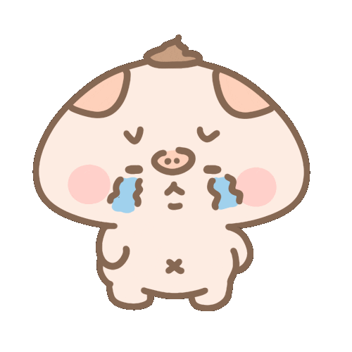 Cry 哭 Sticker by 豚豚TunTun