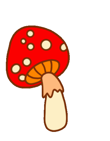 Happy Mushroom Sticker by LittlePieceofmyHeart