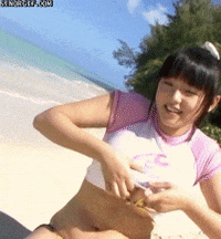 Girl Bouncing Boobs GIF - Girl Bouncing Boobs Beach - Discover & Share GIFs