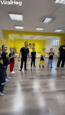 Man Shows Off Amazing Dance Skills To Motivate Kids GIF by ViralHog