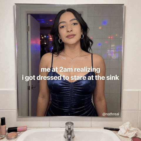 Blue Dress Young Woman GIF