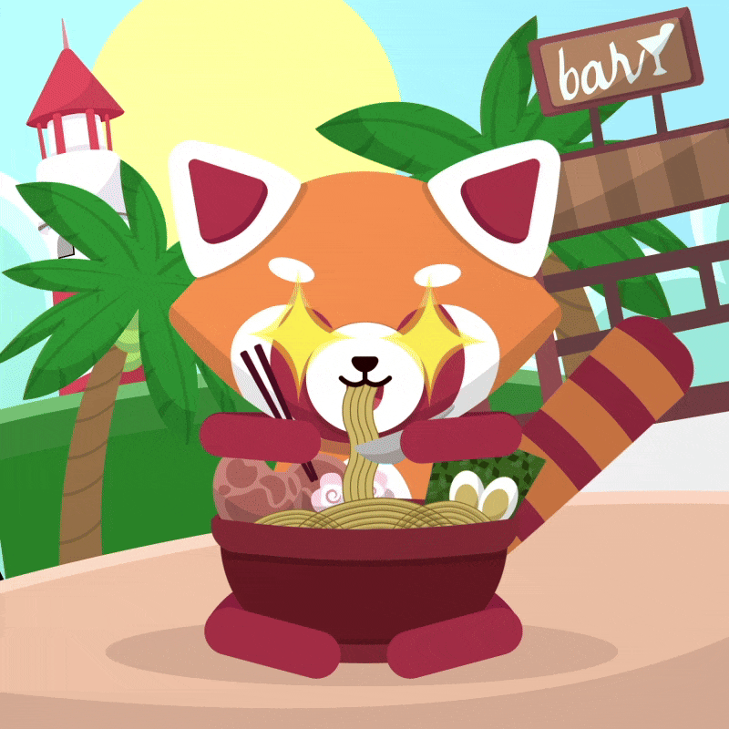 Red Panda Eating GIF by The Plooshies