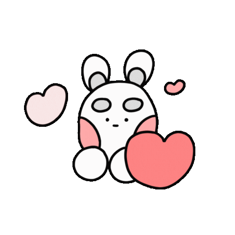 Heart Rabbit Sticker