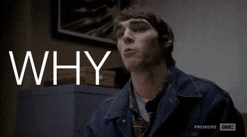 TV gif. RJ Mitte as Flynn on Breaking Bad looks desperate and upset, yelling "why, why?" which appears as text.