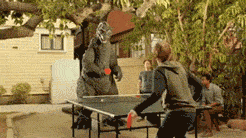 Ping Pong Godzilla GIF
