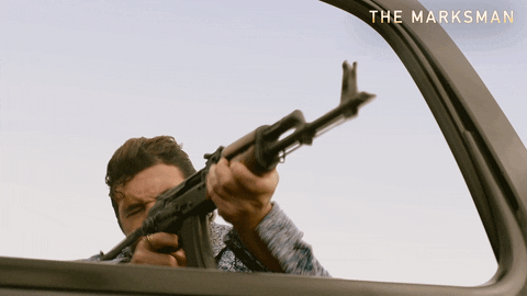 Shooting Liam Neeson GIF by Madman Films - Find &amp; Share on GIPHY