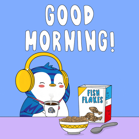 Good Morning GIF by Pudgy Penguins