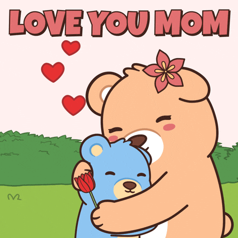 bearish love you mom hug thank you gif