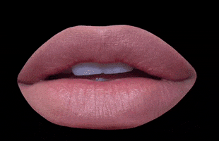 zinamia woman lips teeth lipstick GIF
