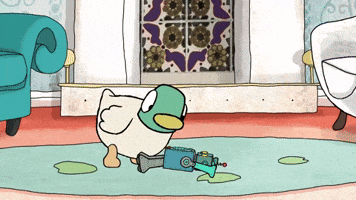 Shocked Surprise GIF by Sarah & Duck