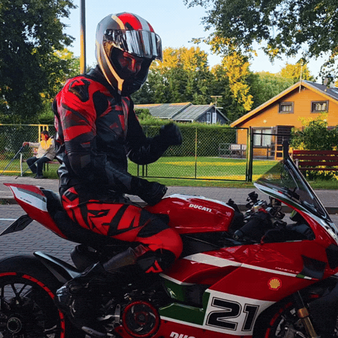 Moto4Vs Ride Go Ducati Panigale Caberg Rebelhorn GIF