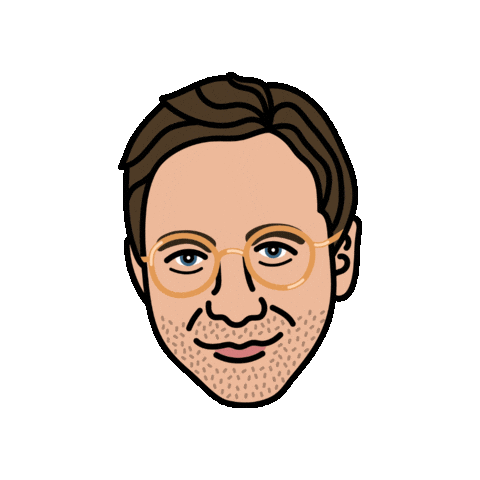 Man Glasses Sticker by caracaraNYC