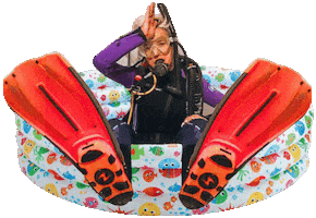 Diving Scuba Sticker by Martyna Skura