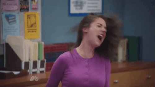 Annie Edison Screaming GIF - Find & Share on GIPHY