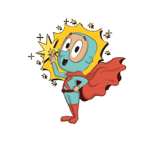 Superheld Sticker by Kröller