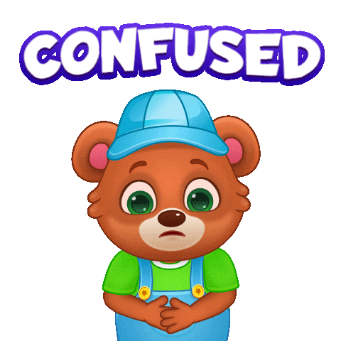 Confused What Happened Sticker by Lucas and Friends by RV AppStudios