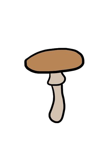 Mushroom Fungi Sticker by Lara Paulussen