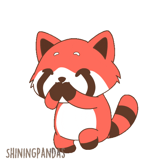 Excited Red Panda Sticker