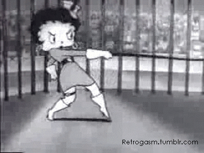 betty boop black and white gif