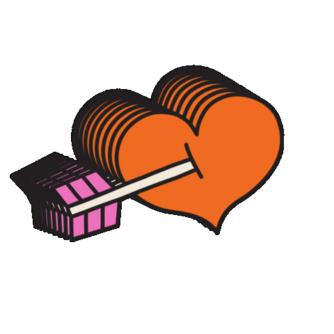 Orange Love Sticker by Maeve Chocolate