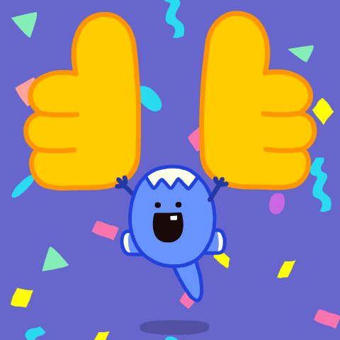 Congratulations Thumbs Up GIF by DINOSALLY