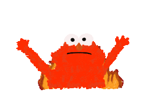 Fire Elmo Sticker by ElenPink