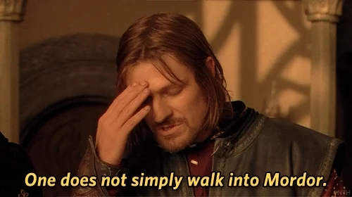 One Does Not Simply Lord Of The Rings GIF