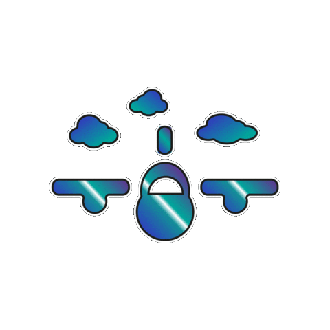 Cloud Plane Sticker by ISAE-SUPAERO