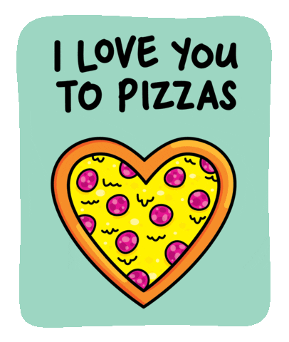 I Love You Pizza Sticker by Carawrrr