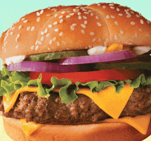 burger cheeseburger GIF by Shaking Food GIFs