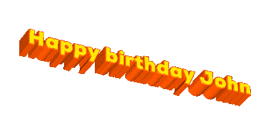 Happy Birthday John Sticker