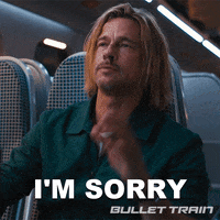 Sorry Brad Pitt GIF by Bullet Train
