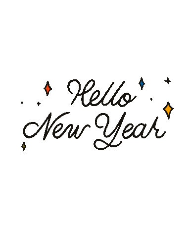 New Year Star Sticker