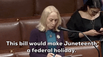 Mary Gay Scanlon Juneteenth GIF by GIPHY News
