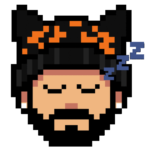Sleepy Pixel Sticker by ERTgr